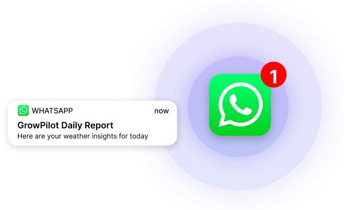 Growpilot WhatsApp notification